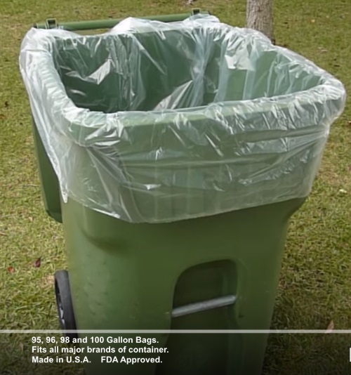 95 gallon bags, Bag sizes from 40,50,55,60,65,70,75,80,85,90,95,96