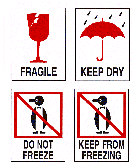 Special Labels - Fragile - Do Not Re-frigerate - Handle With Care - Mixed Contents 