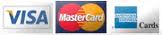 We Accept Visa, Mastercard and American Express
